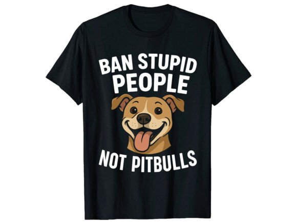 Ban Stupid Pitbull Dog T-Shirt SVG: A Bold Statement for Embroidery Projects