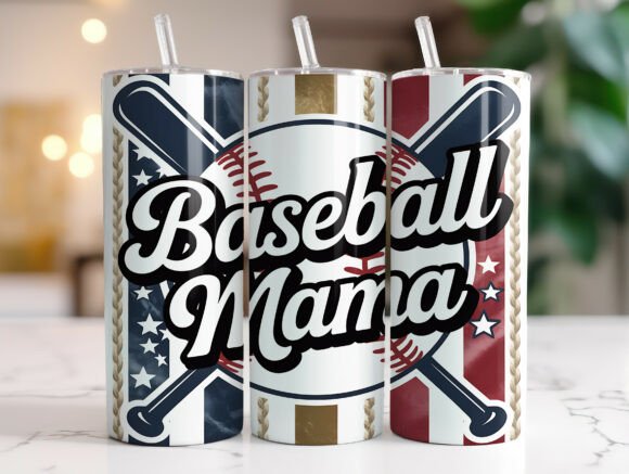 Baseball Mom Patriotic Tumbler Wrap: A Graphic Designer’s Take