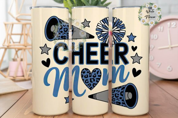 Cheer Mom Tumbler Wrap Graphics for Commercial Use