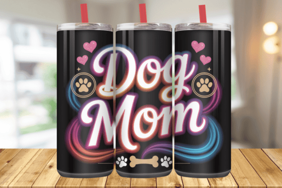 Dog Mom Tumbler Wrap 20oz Graphics for Commercial Use