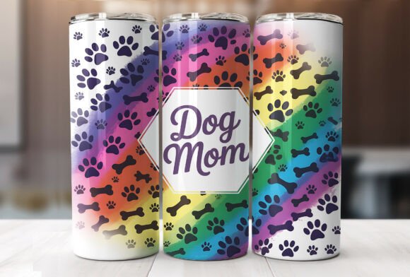 Dog Mom Tumbler Wrap Sublimation PNG – A Versatile Graphic for Local Business Branding