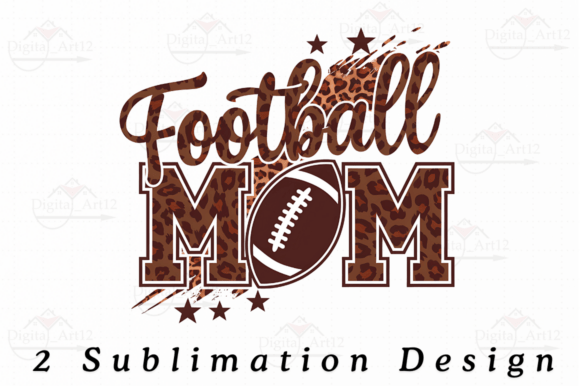 Football Mom Sublimation Design: A Versatile Graphic for T-Shirt and Editorial Use