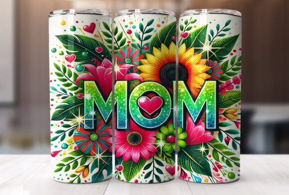 Mom 20 Oz Tumbler Wrap PNG Sublimation: A Versatile Graphic Design Asset