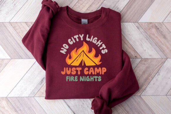 No City Lights Just Camp Fire Nights SVG: A Versatile Graphic Design Asset for T-Shirt Designs