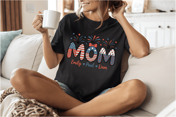 Patriotic Mom Design for 4th of July – A Graphic Asset That Elevates T-Shirt Designs