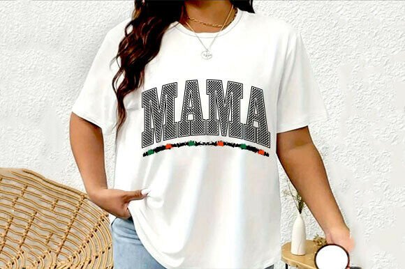 Retro Mama Png: A Bold Graphic Design Asset for T-Shirt Designs and Editorial Use