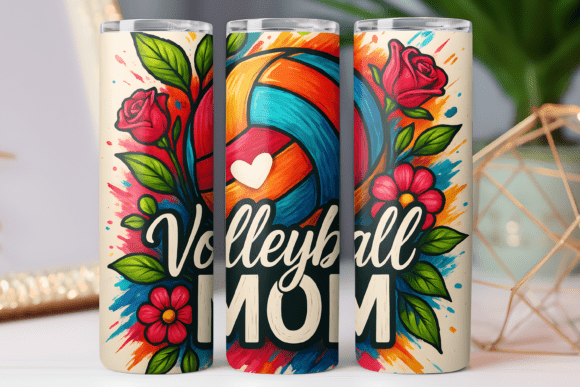 Volleyball Mom Tumbler Wrap 20oz Skinny: A Brand Designer’s Perspective